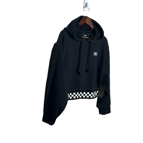 Vans Women’s Boom Boom Black Long Sleeve Crop Skateboard Hoodie - Picture 8 of 15